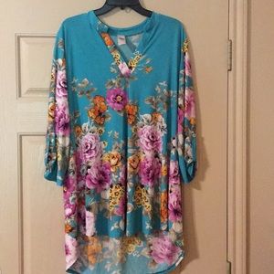Pink Coconut Boutique floral blouse